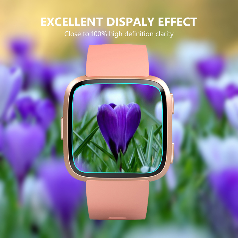 Anti-fingerprint 0.26mm Square Hd Tempered Glass Screen Protector Protective Film For Fitbit Versa Smart Watch Explosion-proof_voghion.com