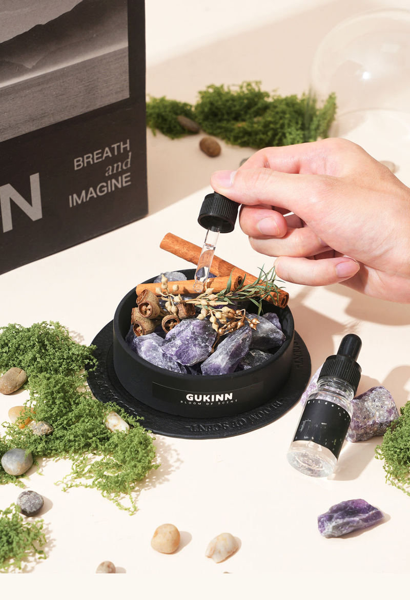 GUKEN Wilderness Secret Realm Aromatherapie-Set, Diffusor, Stein, Nischenduft, Ornament, High-End-Geburtstagsgeschenk für Frauen_voghion.com