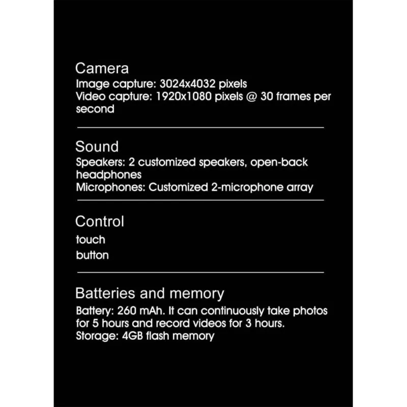 Occhiali intelligenti con chat AI 4K HD, fotocamera GPT da 100 MP, chiamata Bluetooth, batteria da 260 mAh, controllo tramite assistente vocale, per uomini e donne_voghion.com