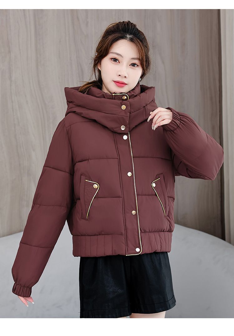 Kurze Pufferjacke für zierliche Figuren – voluminöse Steppjacke mit strukturiertem Reverskragen (5 urbane Neutraltöne, erweiterte Größenauswahl)_voghion.com
