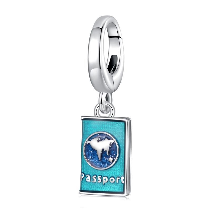Paspoort hanger bedel sterling zilver bedel, SCC3031_voghion.com