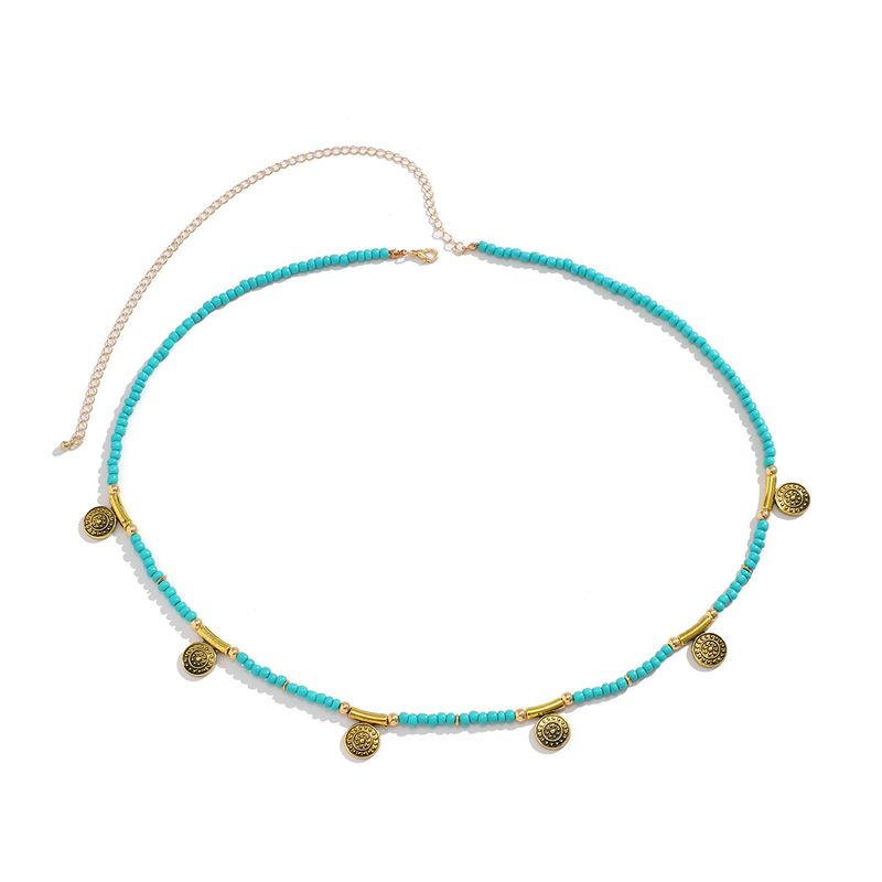 Set da donna sexy in stile spiaggia per le vacanze, set di gioielli con catena per il corpo con conchiglia geometrica personalizzata_voghion.com