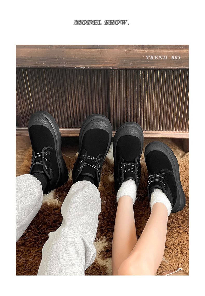 Unisex Winter Snow Boots With Thick Fur Lining & Platform Sole – Genuine Suede Leather Martin Boots For Men And Women_voghion.com
