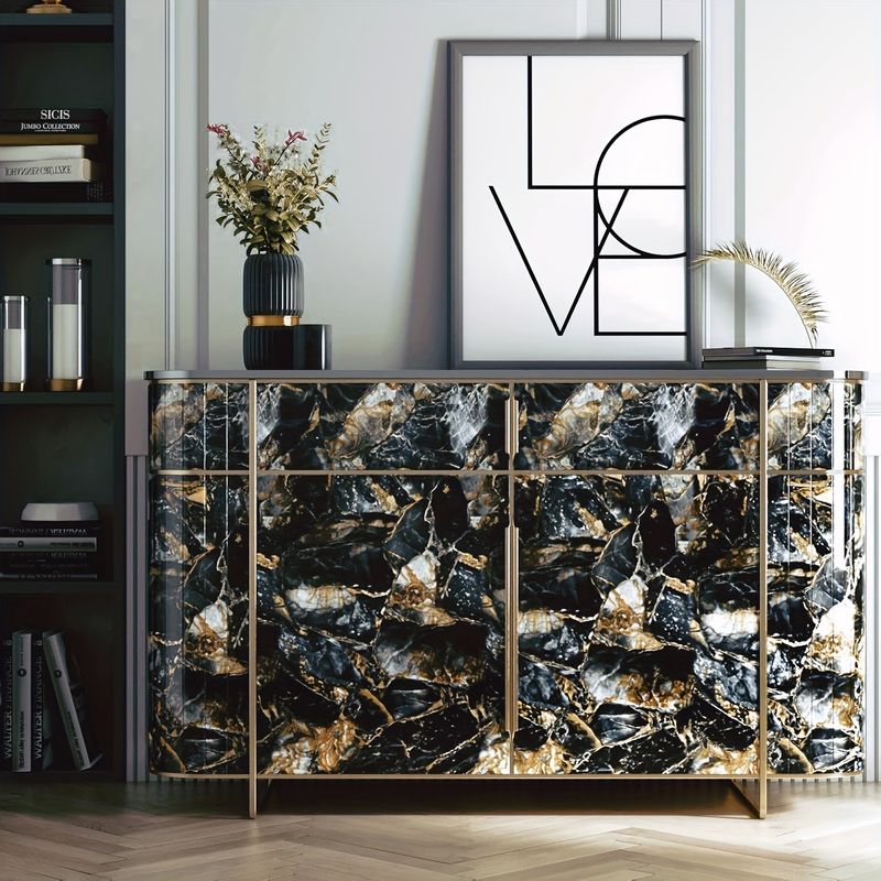 Neu Marmor Abnehmbare Renovierung Dekorative Wasserdichte Wand Aufkleber Einfache_voghion.com