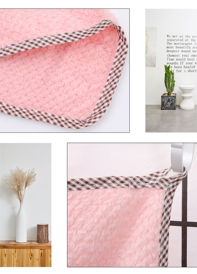 Doppelseitiges, saugfähiges Geschirrtuch mit Ananasmuster, kleines quadratisches Handtuch, fusselfrei, zum Aufhängen, Küchenspültuch_voghion.com