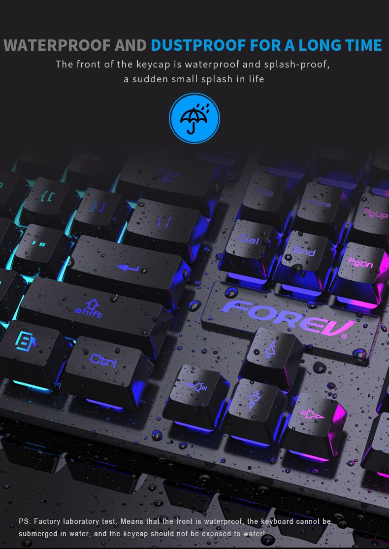 104 Keys Mechanical Wired Gaming Keyboard For Laptop Desktop Ergonomics RGB Backlit LED Keycaps PC Accessories_voghion.com