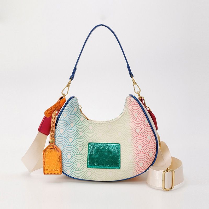 2025 New Women's Underarm Niche Design Gradient Laser Dumpling Eagle Head Versatile Crossbody Bag_voghion.com