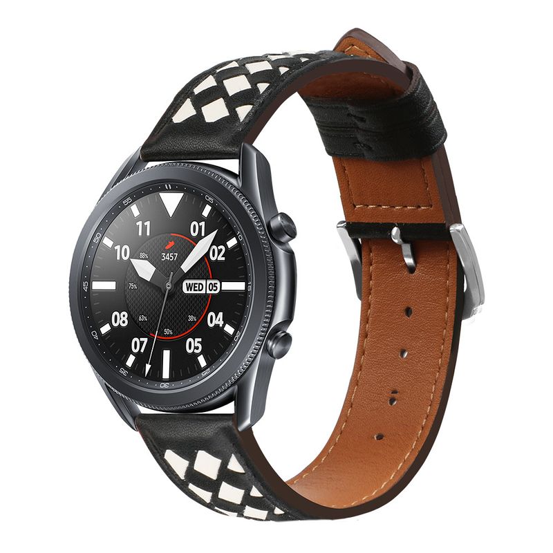 Suitable for Samsung Watch46mm Huami Huawei GT1/2 generation universal fitbit leather strap 22mm_voghion.com
