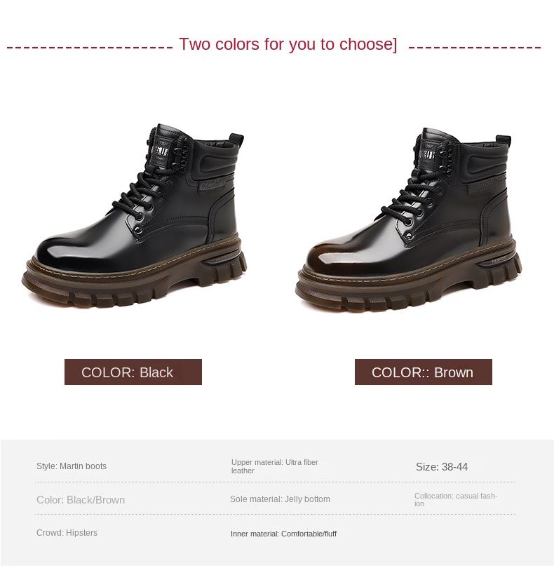 Outdoor Casual dicke Sohlen High Top Schuhe Arbeitskleidung Retro Martin Stiefel_voghion.com