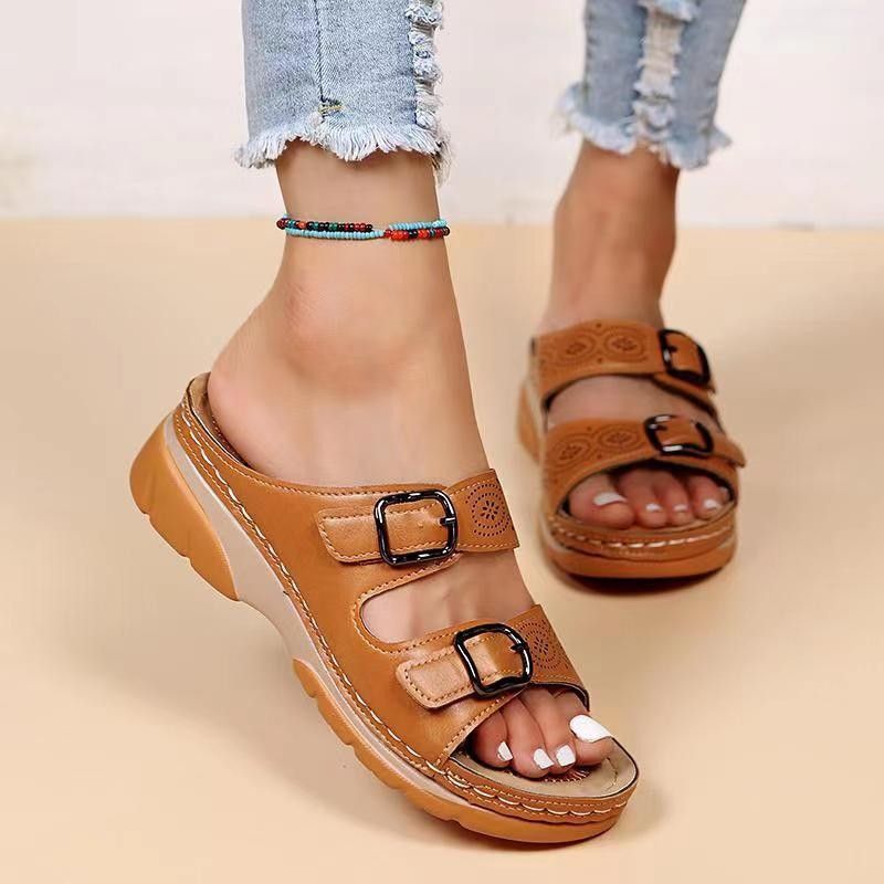 Scarpe da donna sandali di grandi dimensioni sandali da spiaggia da donna con zeppa alla moda con diamanti indipendenti_voghion.com