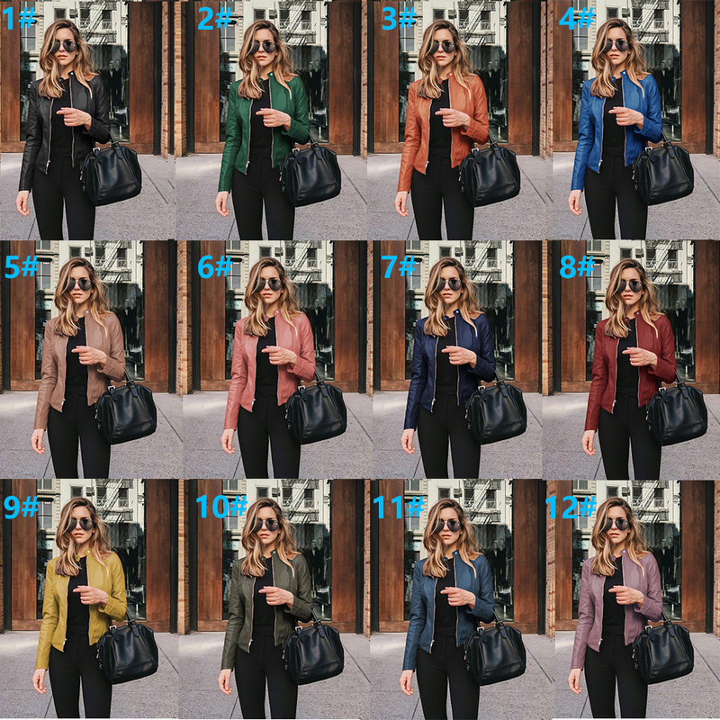 Giacca piccola da donna in pelle PU_voghion.com