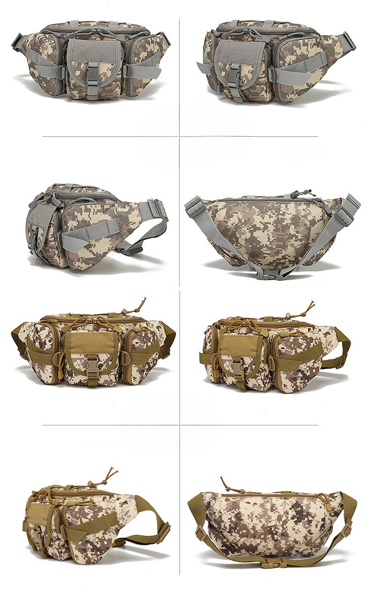 Tactical Waist Multifunctional Waterproof Wear-resistant Camouflage Canvas Tool Outdoor Cycling Fishing Lure Sports_voghion.com