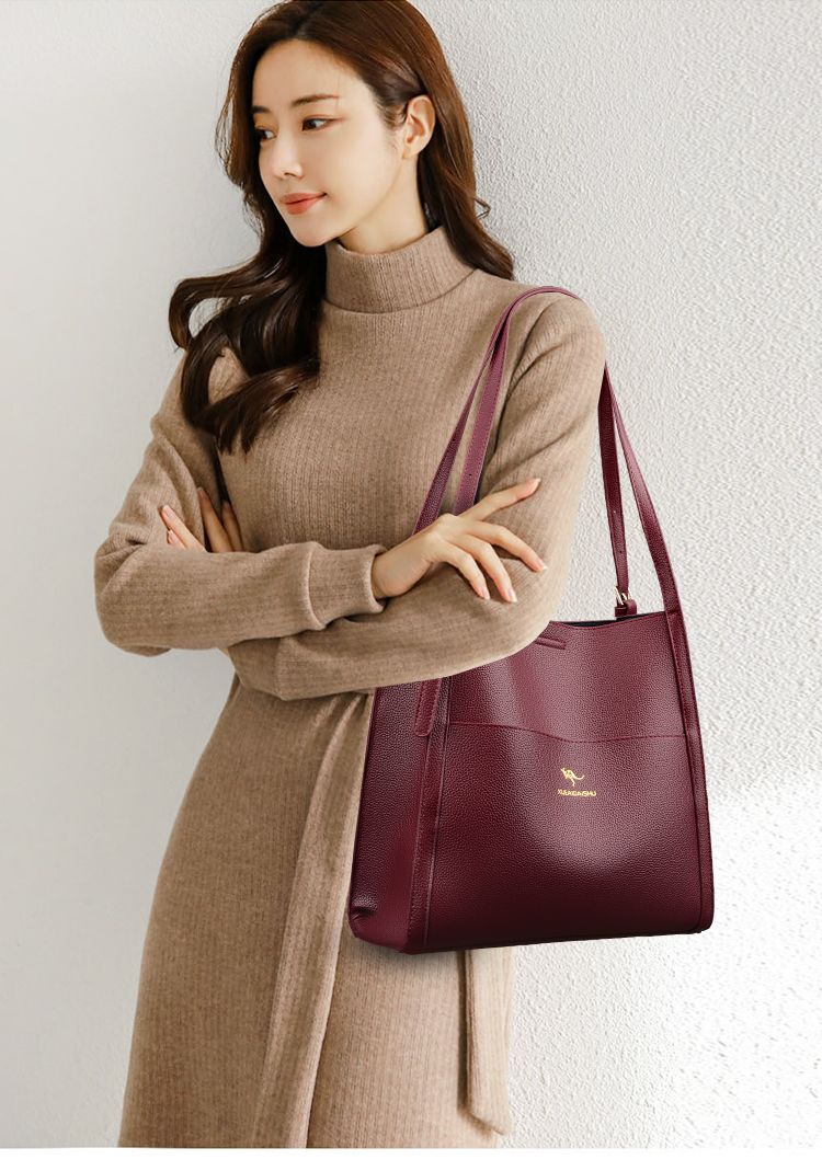 2024 New Leather Bucket Shoulder Women Purses Fashion Underarm satchel Messenger Bag For Shopping Large Capacity Tote_voghion.com