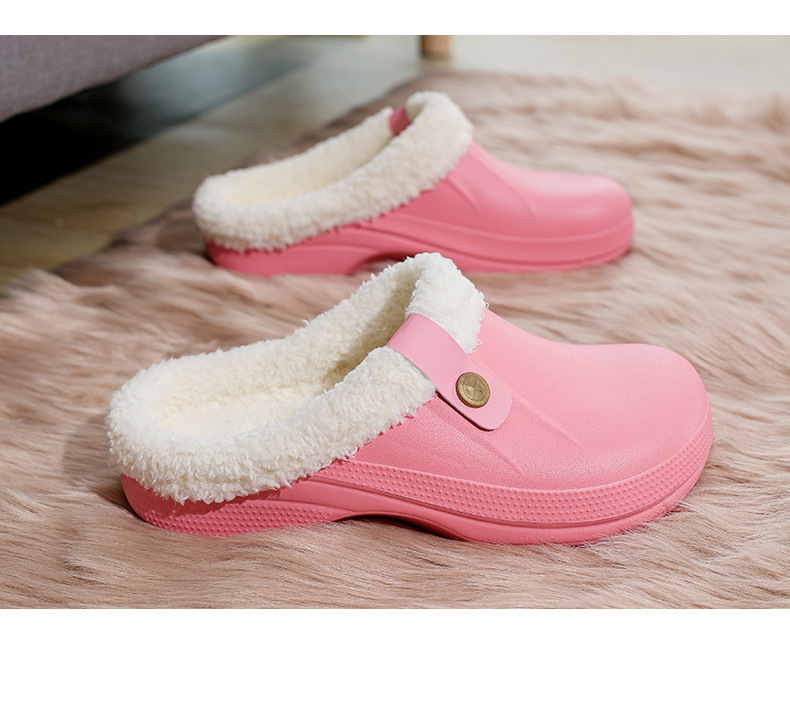Scarpe da casa antiscivolo morbide e traspiranti da uomo in pile regolabile autunno-estate da donna_voghion.com