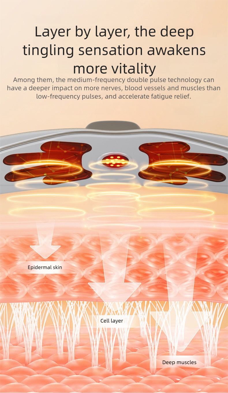 Massage Belt Heating Full Burn Body Silicone Exercise Abdominal Device EMS Waist Shaping_voghion.com