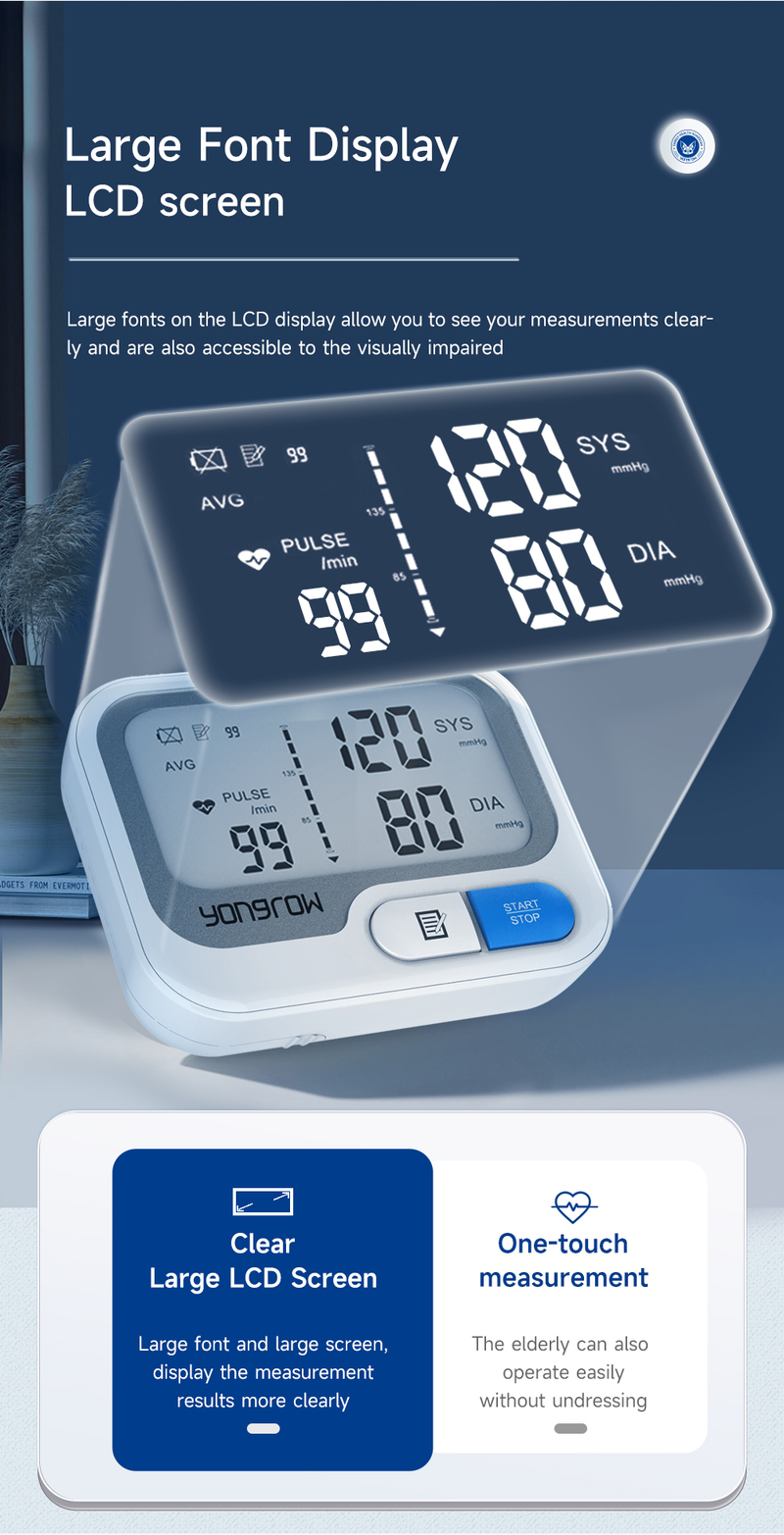 Automatisches digitales Handgelenk-Blutdruckmessgerät, Blutdruckmessgerät, Tonometer, Tensiometer, Herzfrequenz-Pulsmesser, BP-Monitor_voghion.com