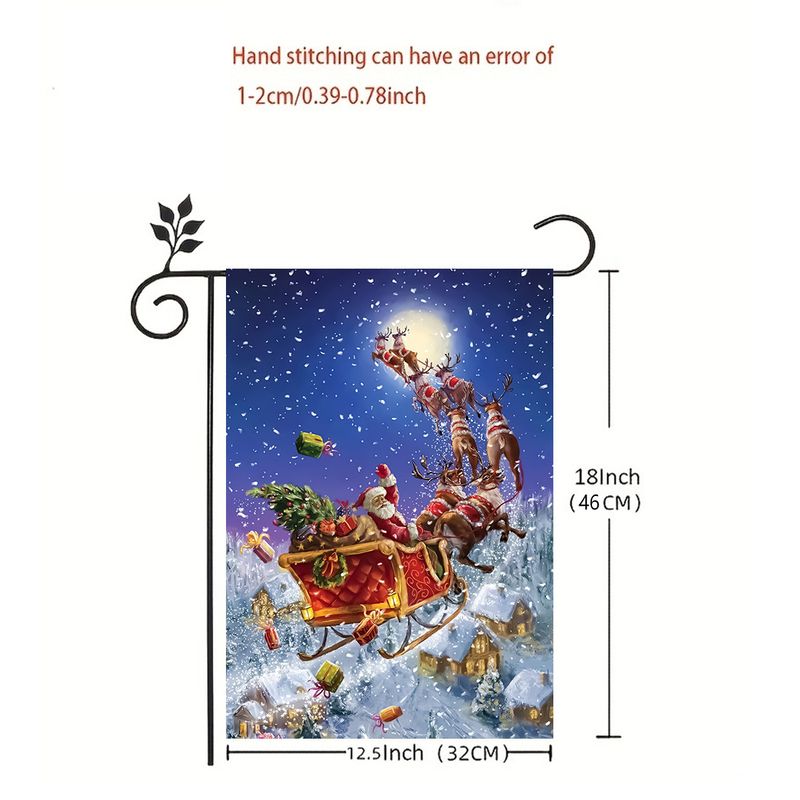 Cross-border special for Christmas series truck reindeer Christmas Snowman double-sided printing garden decoration garden flag flag_voghion.com