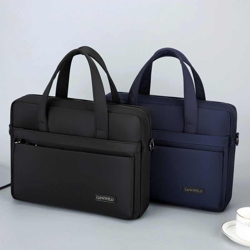Super Power Paul Men's Handbag Large Capacity Business Briefcase Full Oxford Canvas A4 Document Computer Bag_voghion.com