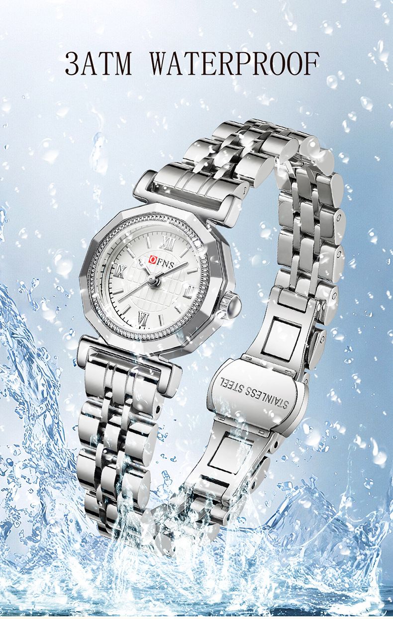 Orologio classico da donna con numeri romani - Cinturino in acciaio inossidabile, quadrante rotondo minimalista, impermeabile ed elegante, piccolo orologio rotondo retrò di lusso leggero_voghion.com