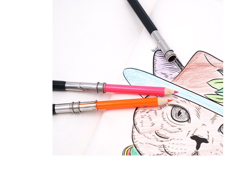 Dual-Ended Metal Pencil Extender - Premium Stainless Steel Sketch Pencil Lengthener For Artists & Drafting Professionals_voghion.com