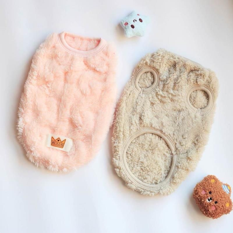 Weiche Fleece-Hundekleidung für kleine Hunde und Katzen, Pullover, Herbst und Winter, warme Welpenweste, Bekleidung, französische Bulldogge, Yorkshire, Haustierkostüm_voghion.com