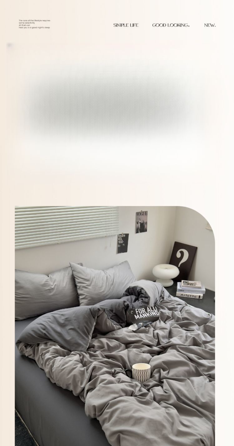 Nordic Style A-Class Baby Ultra-Soft Quilt Cover Bed Sheet Four-Piece Light Luxury Bedding Student Dormitory Three-Piece_voghion.com