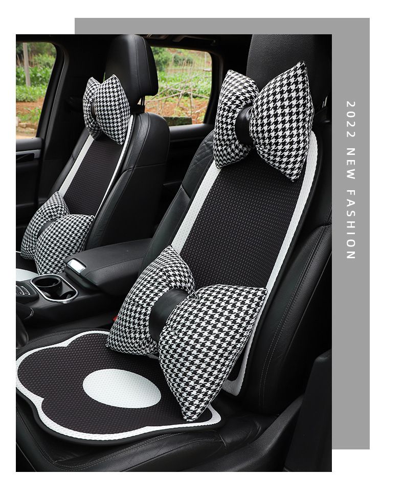 Autostoelkussen licht luxe bloem ademend mesh auto antislip stoel koelmat ins net beroemdheid auto interieur producten vrouwelijk_voghion.com