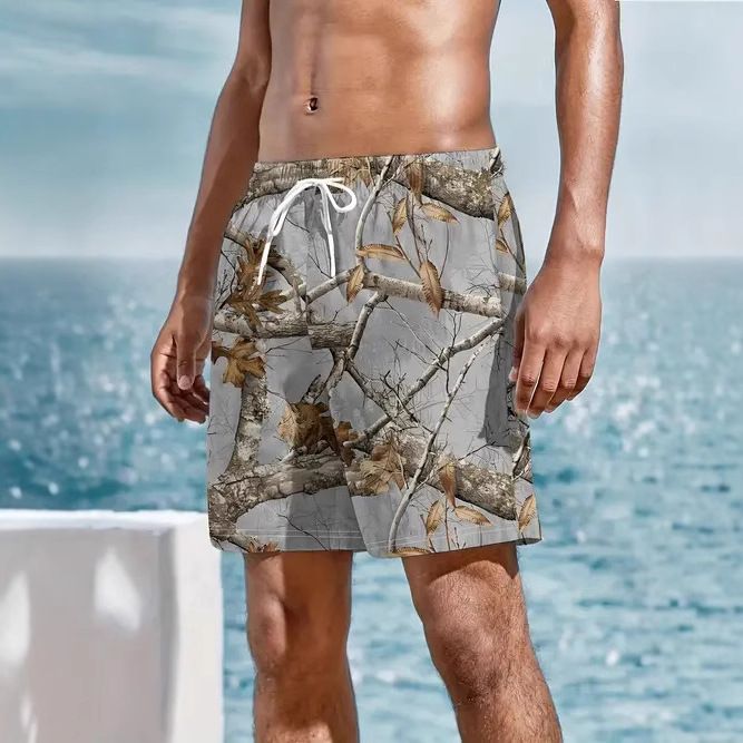 Premium Products 2025 New Versatile Fashion Trend High-quality Men's Camouflage Casual Shorts_voghion.com