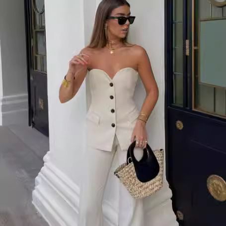 Damenbekleidung Arbeitsweste Hose Gerade Hose_voghion.com