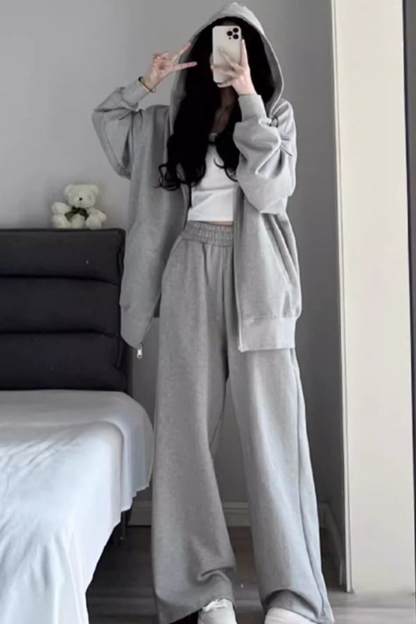 ActiveGo 2025 New Women's Pants Loose Lazy Style Jacket Early Set Casual Sports Autumn Winter Outfit_voghion.com