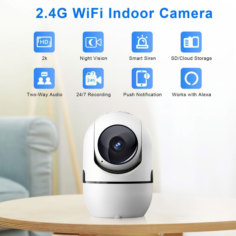 2025 New 2K Security Camera Indoor Baby Monitor Pet_voghion.com