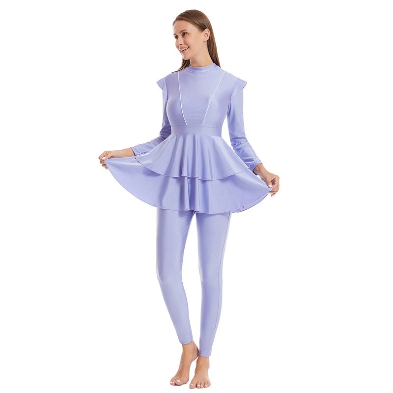 Muslim Swimwear Swimsuit Conservative Swimsuit Dress-style Sunscreen Hot Spring_voghion.com