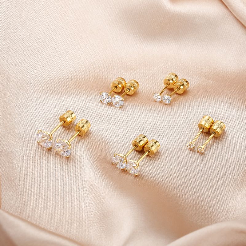 Orecchini a forma di garofano in acciaio inossidabile anallergico con base piatta_voghion.com