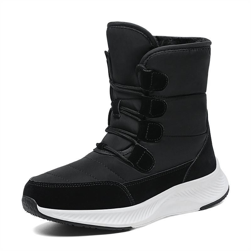 Women Boots Winter White Snow Boot Short Style Water-resistance Upper Non-slip Quality Plush Black Shoes_voghion.com