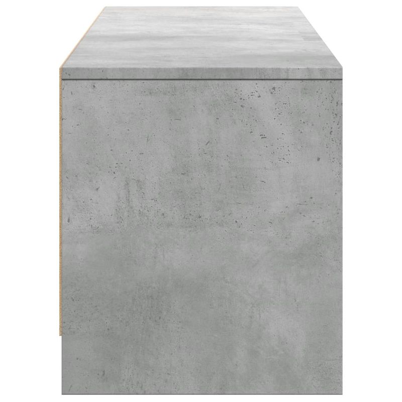 TV-Schrank mit LED-Beleuchtung Betongrau 165x34x40 cm_voghion.com