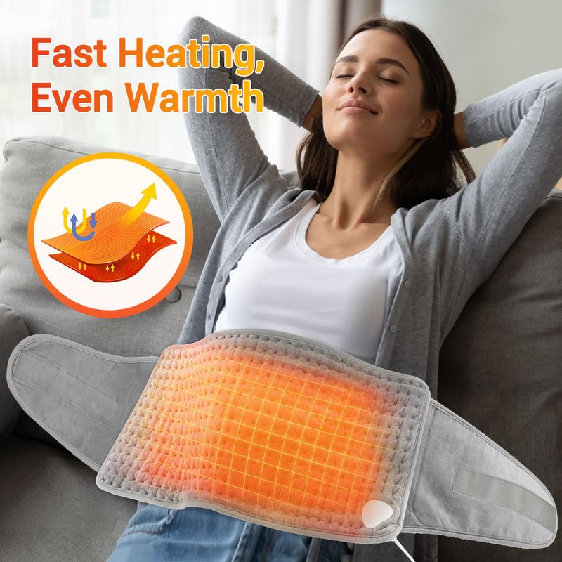 Cintura riscaldante potenziata Controllo della temperatura a 9 velocità Cuscinetto riscaldante fisso a 4 velocità, cuscinetto riscaldante multifunzionale, coperta elettrica per fisioterapia_voghion.com