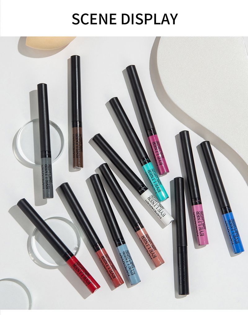 eyeliner opaco ad asciugatura rapida, resistente, non sbiadisce, fluorescente UV, set da 12 colori_voghion.com