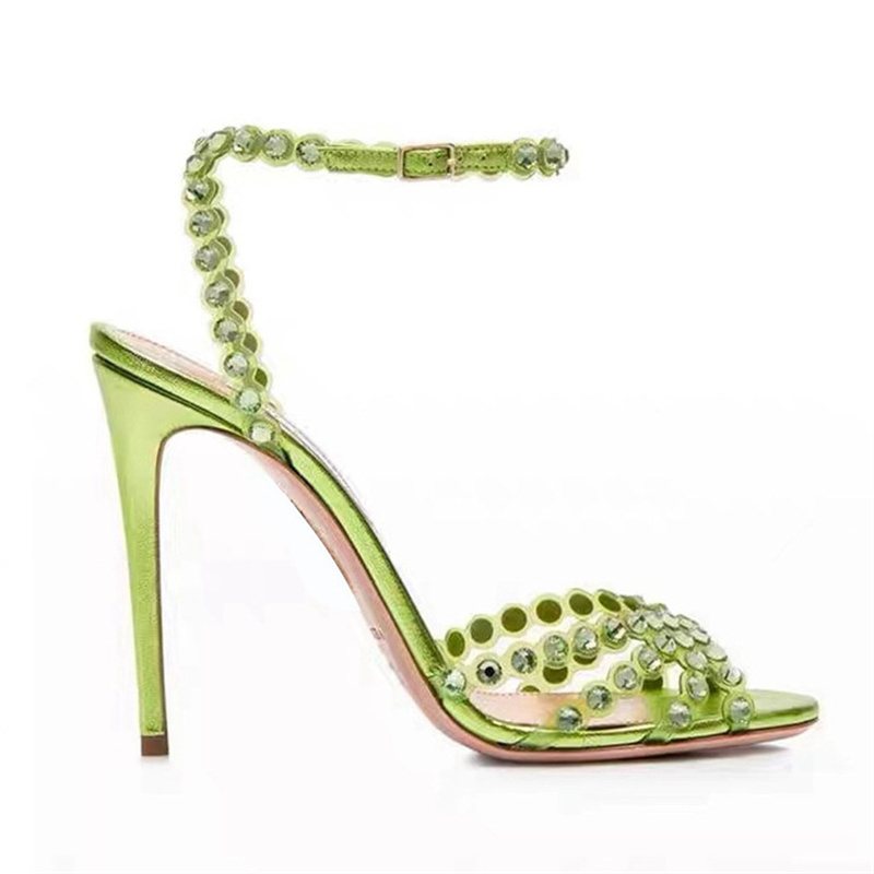 2023 Custom OEM\ODM High-Heel-Sandalen im neuen Stil mit Strasssteinen, offener Zehenbereich, maßgeschneiderte Stiletto-Schuhe für Damen_voghion.com