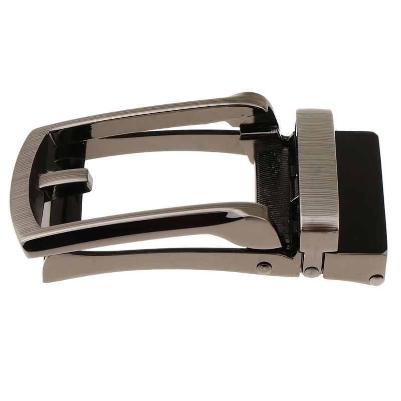 HOT Men’s Metal Automatic Buckle Leather Making Supplies Ratchet Slide Belt Accessories_voghion.com