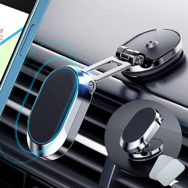 Suport magnetic auto pliabil din aliaj, rotație 360°, pentru telefon mobil, suport auto ..._voghion.com