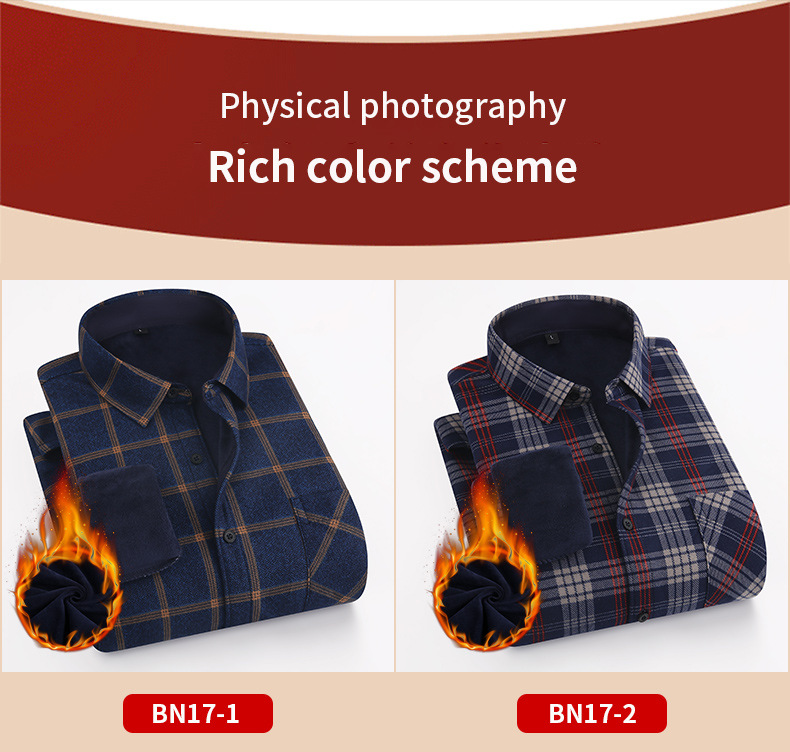 Camicia in flanella da uomo – Calda e accogliente camicia scozzese a maniche lunghe (11 colori) – Casual invernale foderata in pile (dalla S alla XXXL)_voghion.com