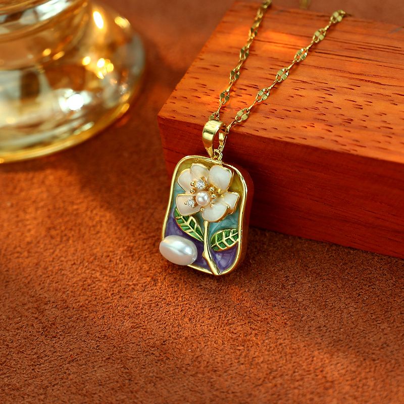 Titanium Steel Non-Fading Copper Micro-Inlaid Zircon Pendant Necklace Fashion Light Luxury Niche High-End Clavicle Chain_voghion.com