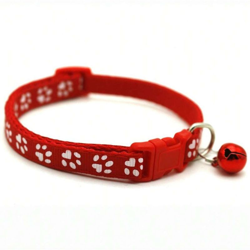New Colorful Puppy Pet Leash Cat Paw Print Collar_voghion.com