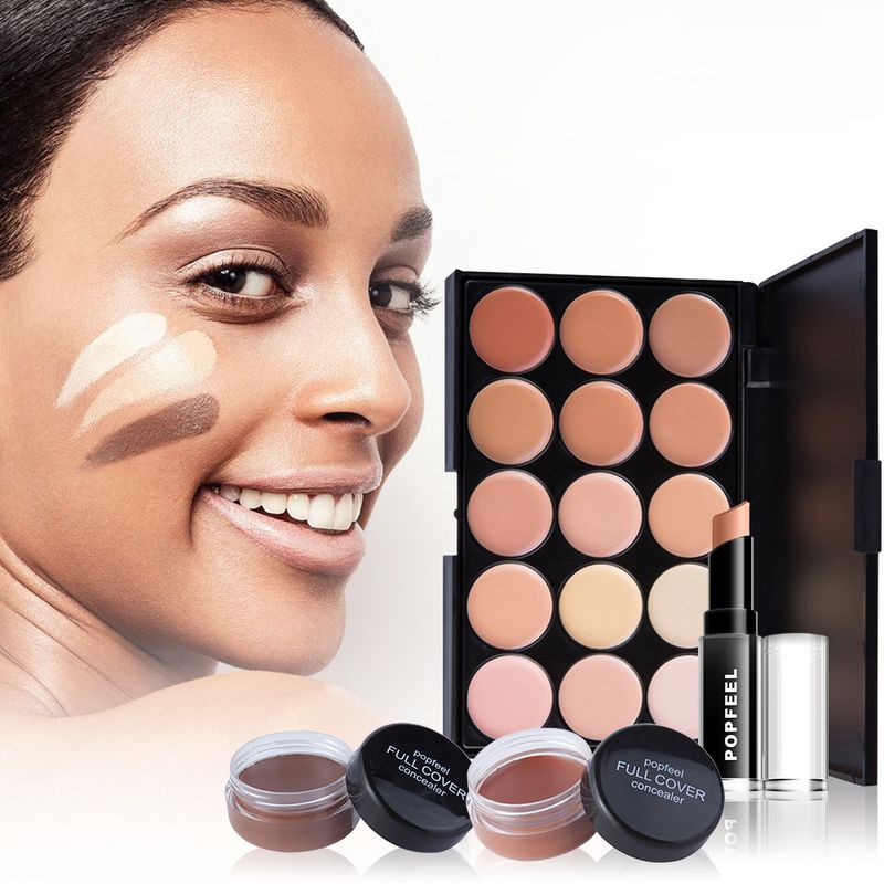 Make-up-Sets Concealer Lidschatten Make-up-Pinsel Rot Kombination Platte Geschenk-Box Kosmetik_voghion.com