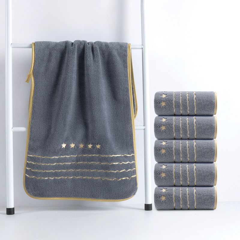 Conjunto de toalhas de banho de lã coral fina_voghion.com