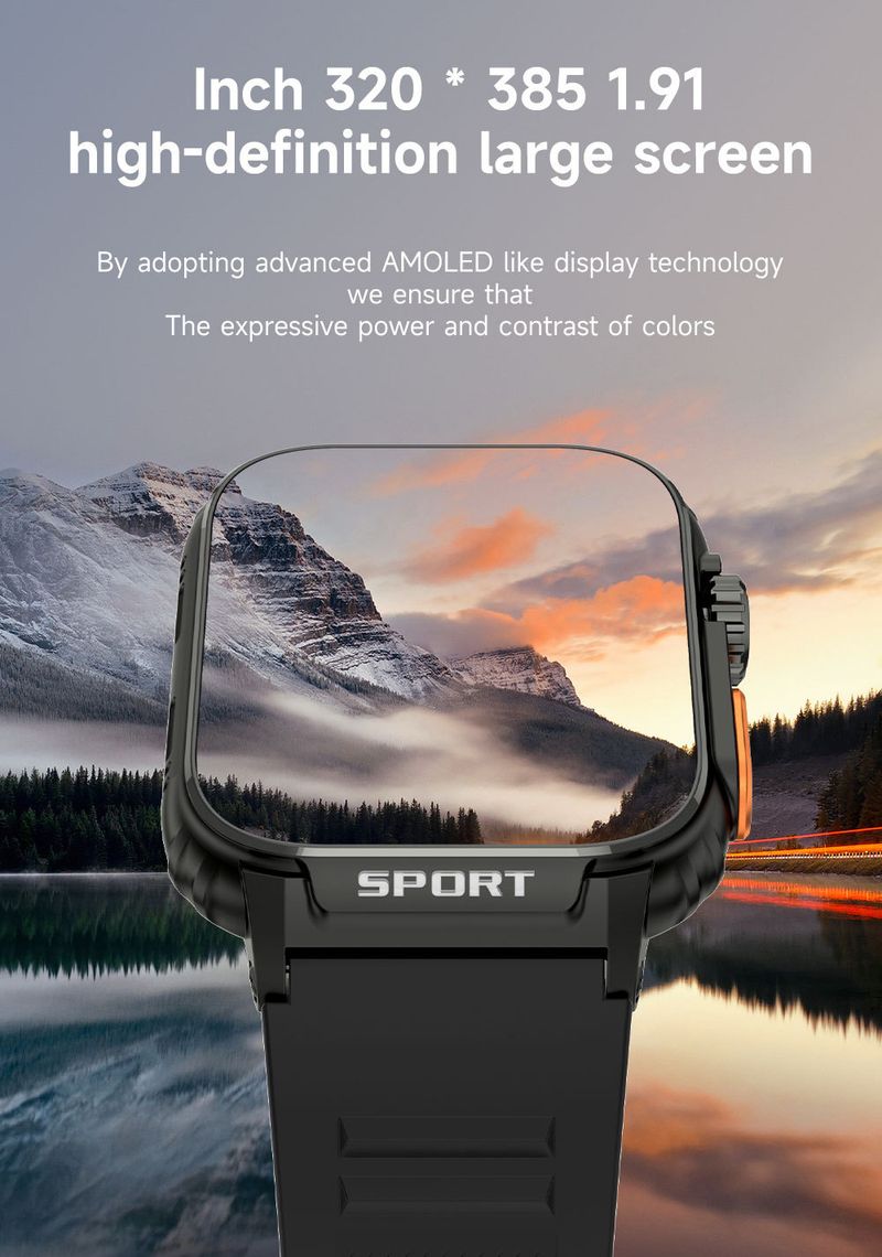 Multi Functional Outdoor Sports Smart Watch For Men Blood Pressure And Heart Rate Health Smart Watch_voghion.com