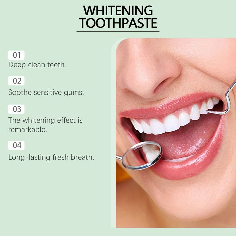 Dentifricio probiotico purificante e detergente delicato per sbiancare i denti e rimuovere le macchie_voghion.com
