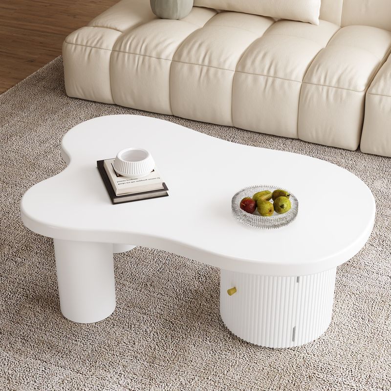 Table basse asymétrique avec rangement, design élégant et durable pour salon et bureau_voghion.com