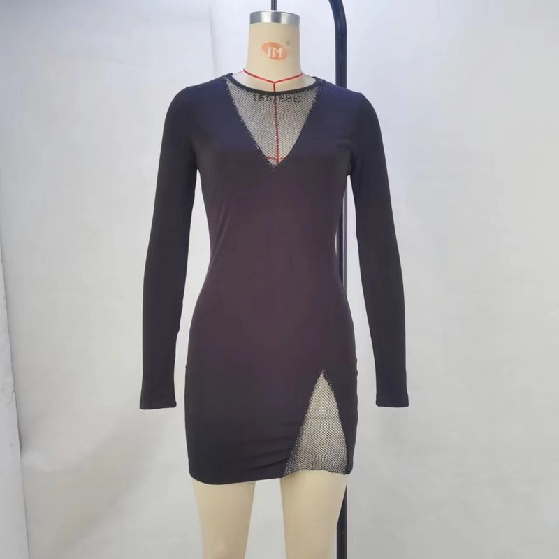 Abiti da donna in primavera e autunno, di alta qualità, corti, alla moda, sexy, attillati, aderenti, puro desiderio, a maniche lunghe_voghion.com