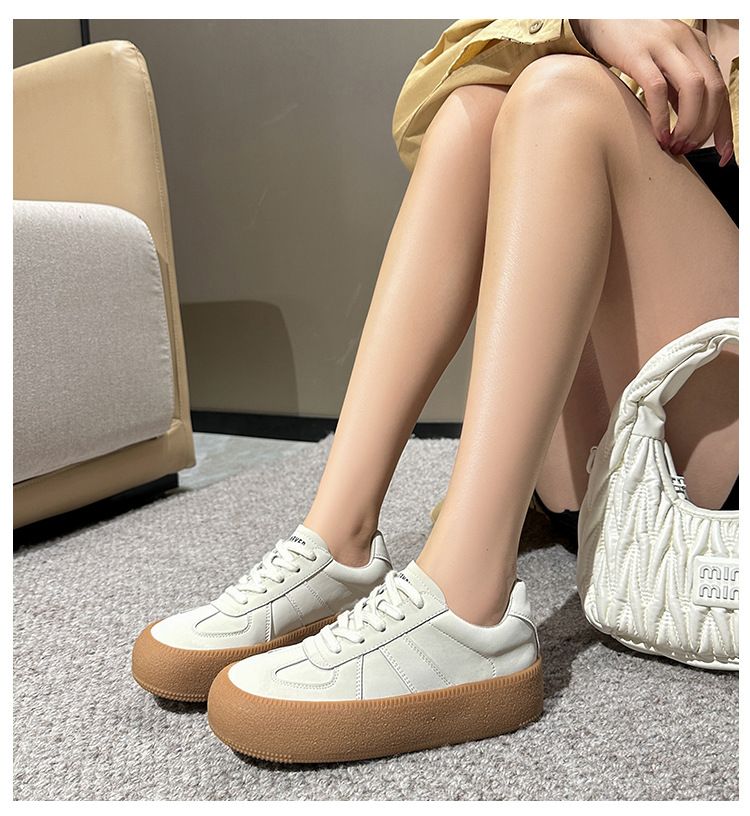 Multifunktionale Dexun Xiaobai 2024 Neue dicke Sohle Sportliche Holzbrett Agan Schuhe_voghion.com